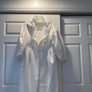 Chic White Double-Breasted Coat